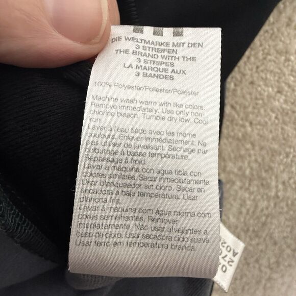 ADIDAS Womens XL Gray/Black 3-Stripes Track Suit Zip Jacket & Pants - Picture 6 of 12